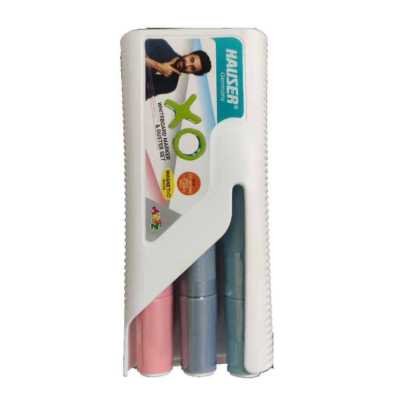 Whiteboard Marker Hauser XO Set of 3 With Duster 6417